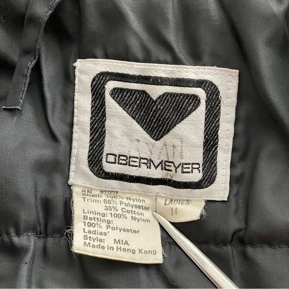 Obermeyer Black Puffer Ski Winter Coat Girls 14 Outerwear Snowboarding Jacket - Picture 12 of 15